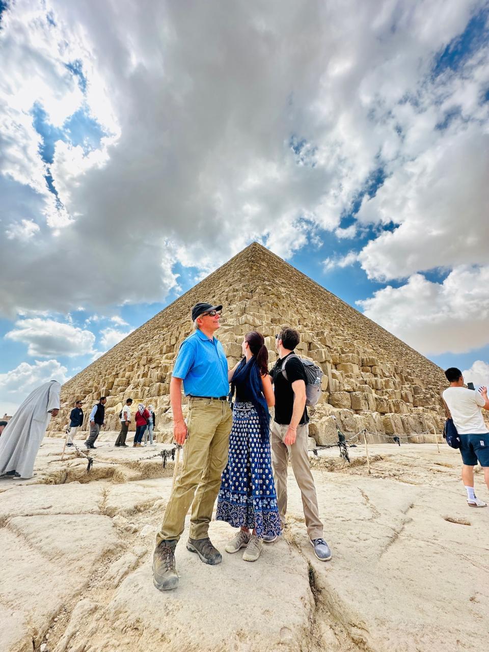 a-group-in-front-of-the-great-pyramid a-group-in-front-of-the-great-pyramid